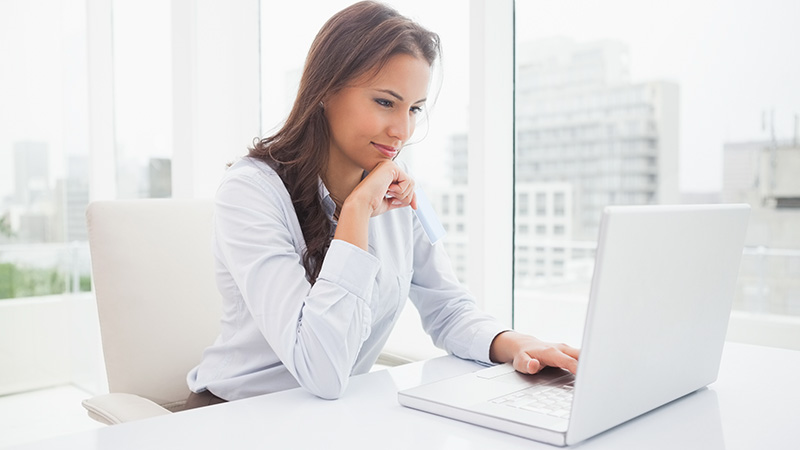 Girl Using Laptop