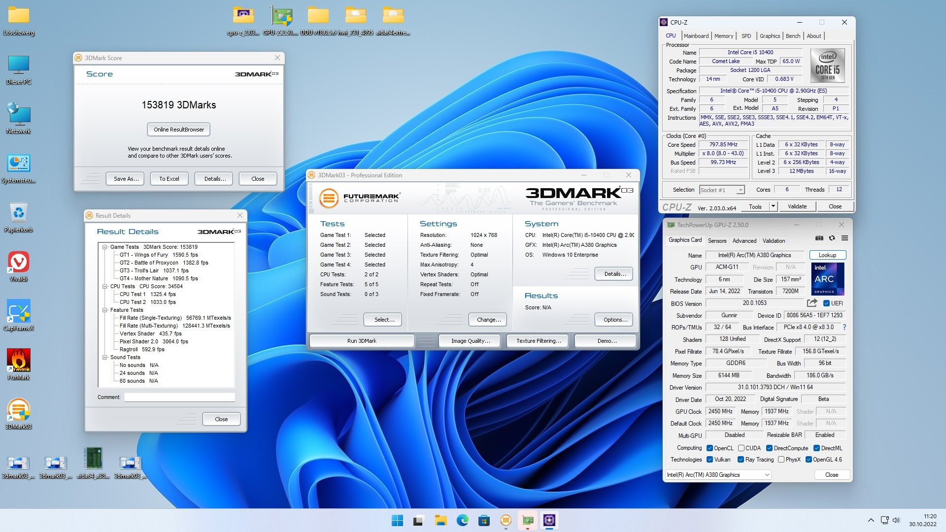 Intel Arc 3DMark03