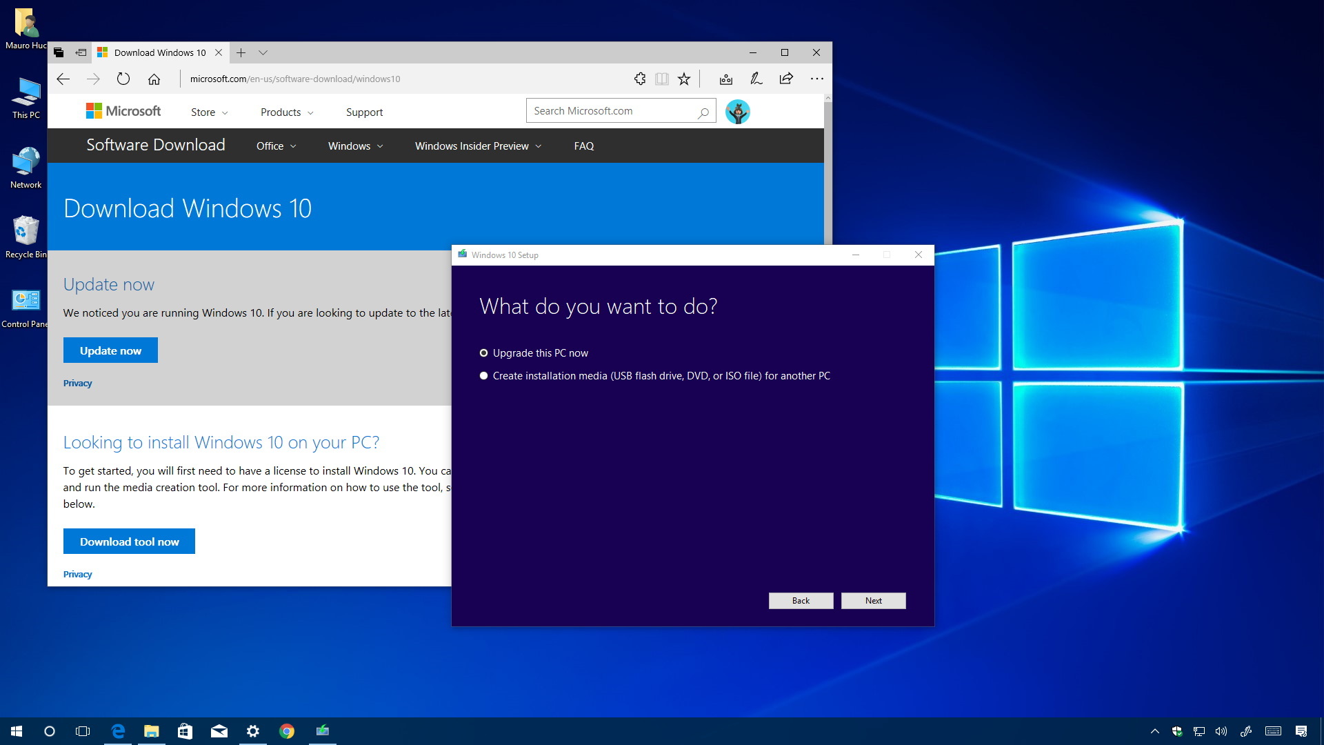 download Windows 10 version 2004 media creation tool
